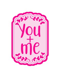 3D Uitsteker op Maat: You + Me met Stempel