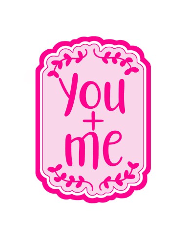 3D Uitsteker op Maat: You + Me met Stempel
