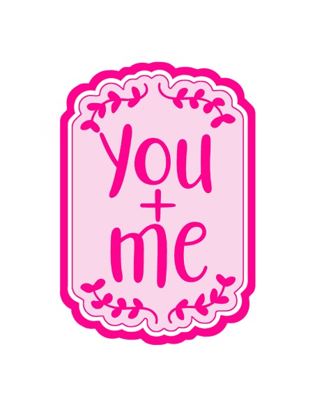 3D Uitsteker op Maat: You + Me met Stempel