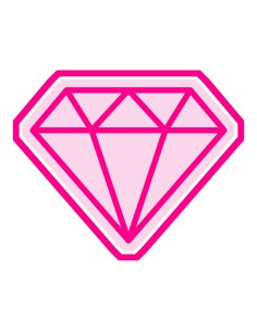 3D Uitsteker op Maat: Diamant met Stempel