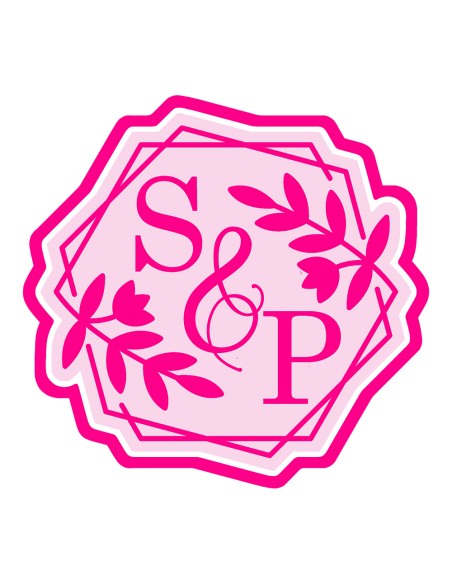 3D Uitsteker op Maat: Zeshoek met Stempel