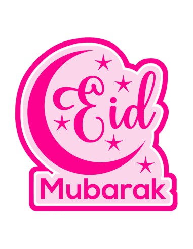 3D Uitsteker op Maat: Eid Mubarak 1 met Stempel