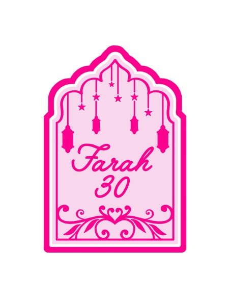 3D Uitsteker op Maat: Lantaarn Frame met Tekst met Stempel