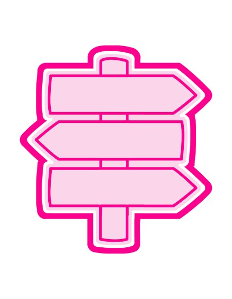 3D Uitsteker op Maat: Wegwijzer Leeg met Stempel