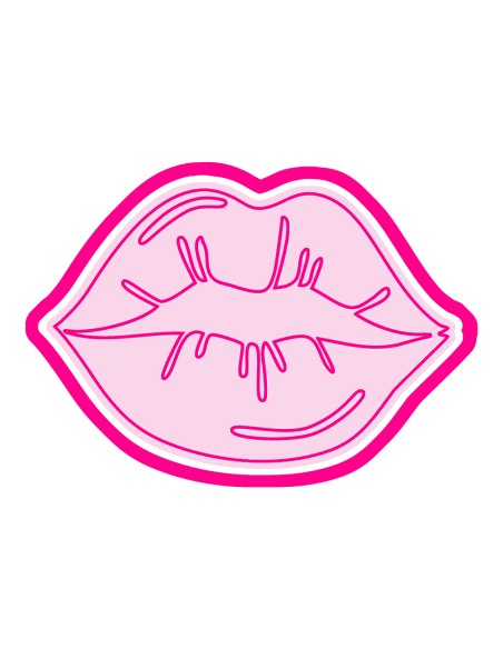 3D Uitsteker op Maat: Lippen met Stempel