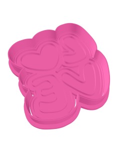 3D Uitsteker op Maat: Love Tekst met Stempel 2