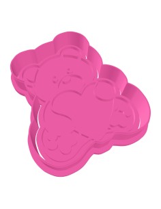 3D Uitsteker op Maat: Beertje met Hart met Stempel 2