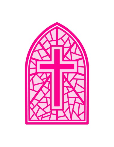 3D Uitsteker op Maat: Raam met Kruis met Stempel