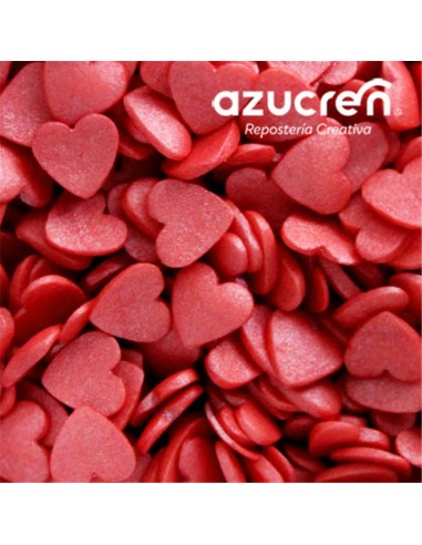 Azucren Confetti Hartjes Rood -60gr-