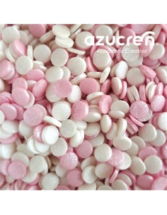 Azucren Confetti Roze/Wit -80gr-