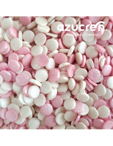 Azucren Confetti Roze/Wit -80gr-