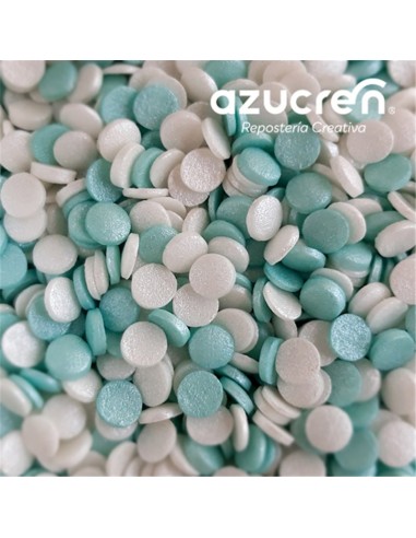 Azucren Confetti Turquoise/Wit -80gr-