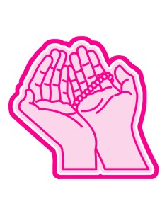 3D Uitsteker op Maat: Handen met Ketting met Stempel