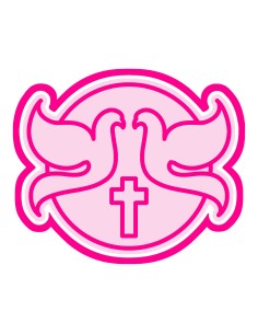 3D Uitsteker op Maat: Duiven en Kruis met Stempel