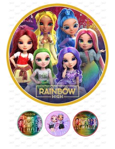 Eetbare Print Rainbow High 1 - 20cm