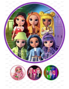 Eetbare Print Rainbow High 2 - 20cm