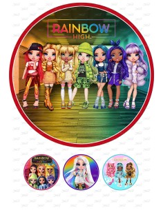 Eetbare Print Rainbow High 3 - 20cm