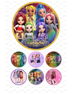 Eetbare Print Rainbow High 1 - 15cm