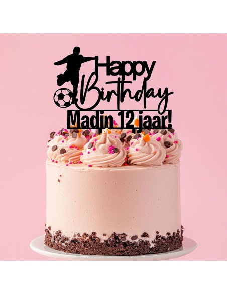 Taarttopper op Maat: Voetballer met Naam en Leeftijd