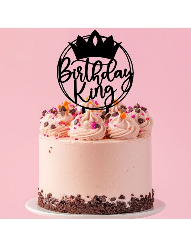 Taarttopper op Maat: Birthday King Rond