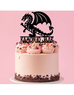 Taarttopper op Maat: Draak met Naam en Leeftijd