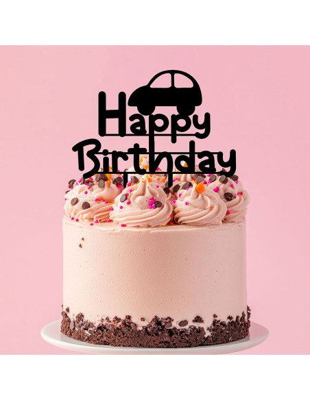Taarttopper op Maat: Happy Birthday Auto