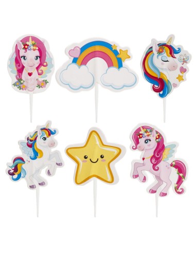 Dekora Cupcake Topper Unicorn Set -16st-