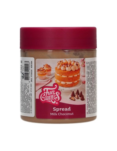 FunCakes Spread Chocolade Melk-Hazelnoot -250gr-