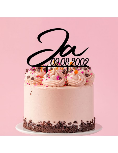 Taarttopper op Maat: Ja! met Datum