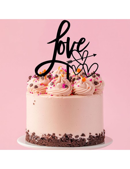 Taarttopper op Maat: Love met Hartjes en Pijl