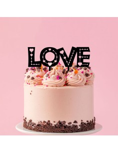 Taarttopper op Maat: Love met Hartjes Uitsnede