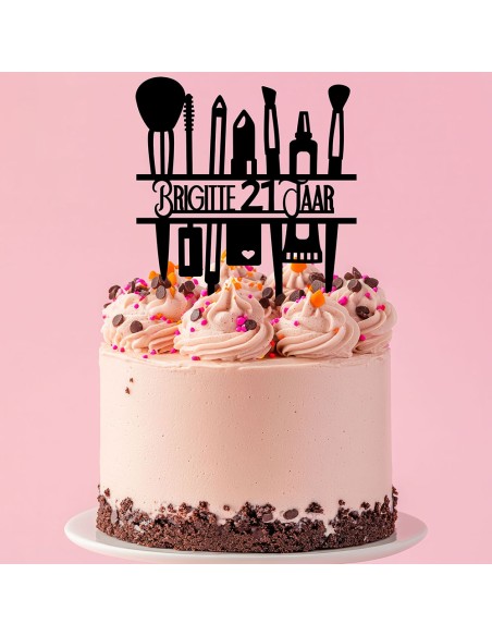 Taarttopper op Maat: Make-Up met Naam en Leeftijd