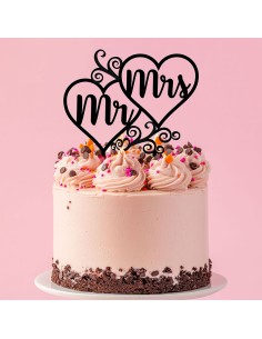 Taarttopper op Maat: Mr & Mrs in Hart