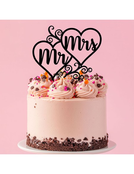 Taarttopper op Maat: Mr & Mrs in Hart