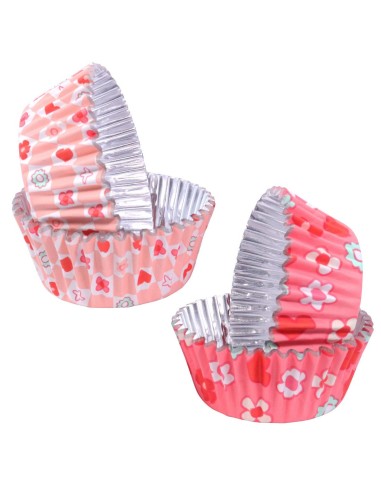 PME Folie Baking Cups Groove in the Heart -60st- 