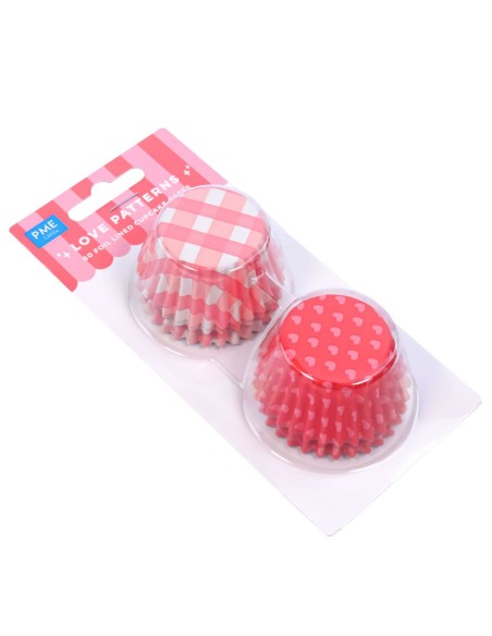 PME Folie Mini Baking Cups Love Patterns -60st- 