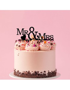 Taarttopper op Maat: Mr & Mrs met Klein Hartje