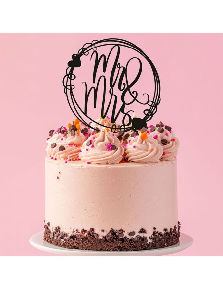 Taarttopper op Maat: Mr & Mrs Rond