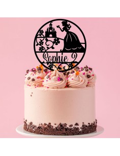 Taarttopper op Maat: Prinses Rond met Naam en Leeftijd