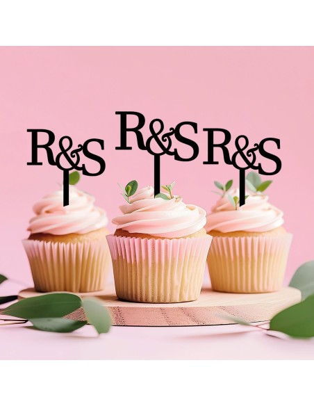 Cupcaketoppers op Maat: Voorletters Strak