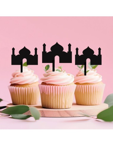 Cupcaketoppers op Maat: Moskee - 4/6/8 stuks