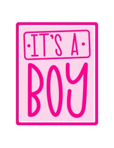 3D Uitsteker op Maat: It's a Boy met Stempel 