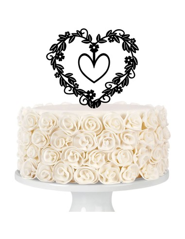 Taarttopper op Maat: Bloemenhart