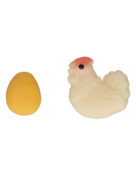 FunCakes Marsepein Decoratie Kip en Ei -12st- 
