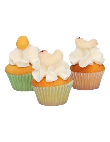 FunCakes Marsepein Decoratie Kip en Ei -12st- 