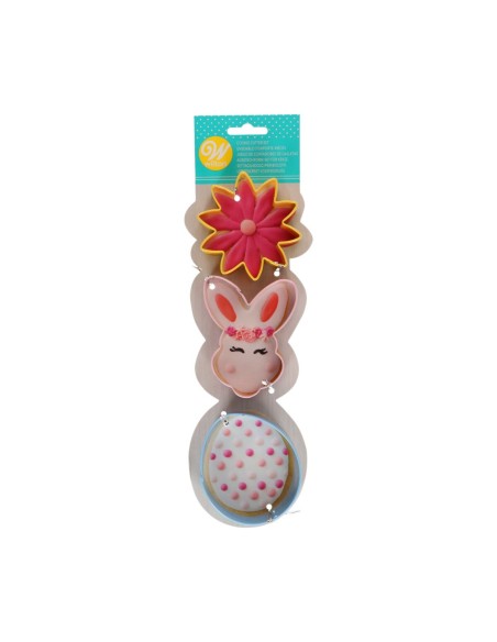 Wilton Koekjes Uitsteker Set Bloem/Konijnenhoofd/Ei -3st-
