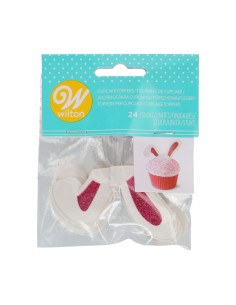 Wilton Glitter Toppers Konijnenoortjes -24st-