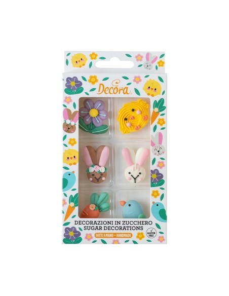 Decora Suikerdecoratie Happy Easter -6st- 