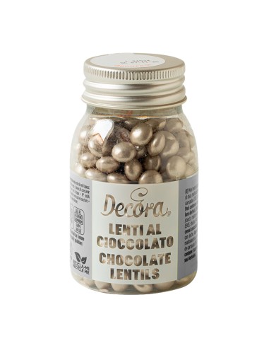 Decora Chocolade Mini Pastilles Zilver -80gr-