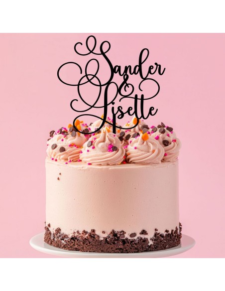 Taarttopper op Maat: Voornamen Sierlijk